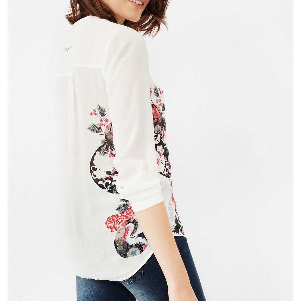 Desigual Cam Eva button up blouse top S - Picture 2 of 8